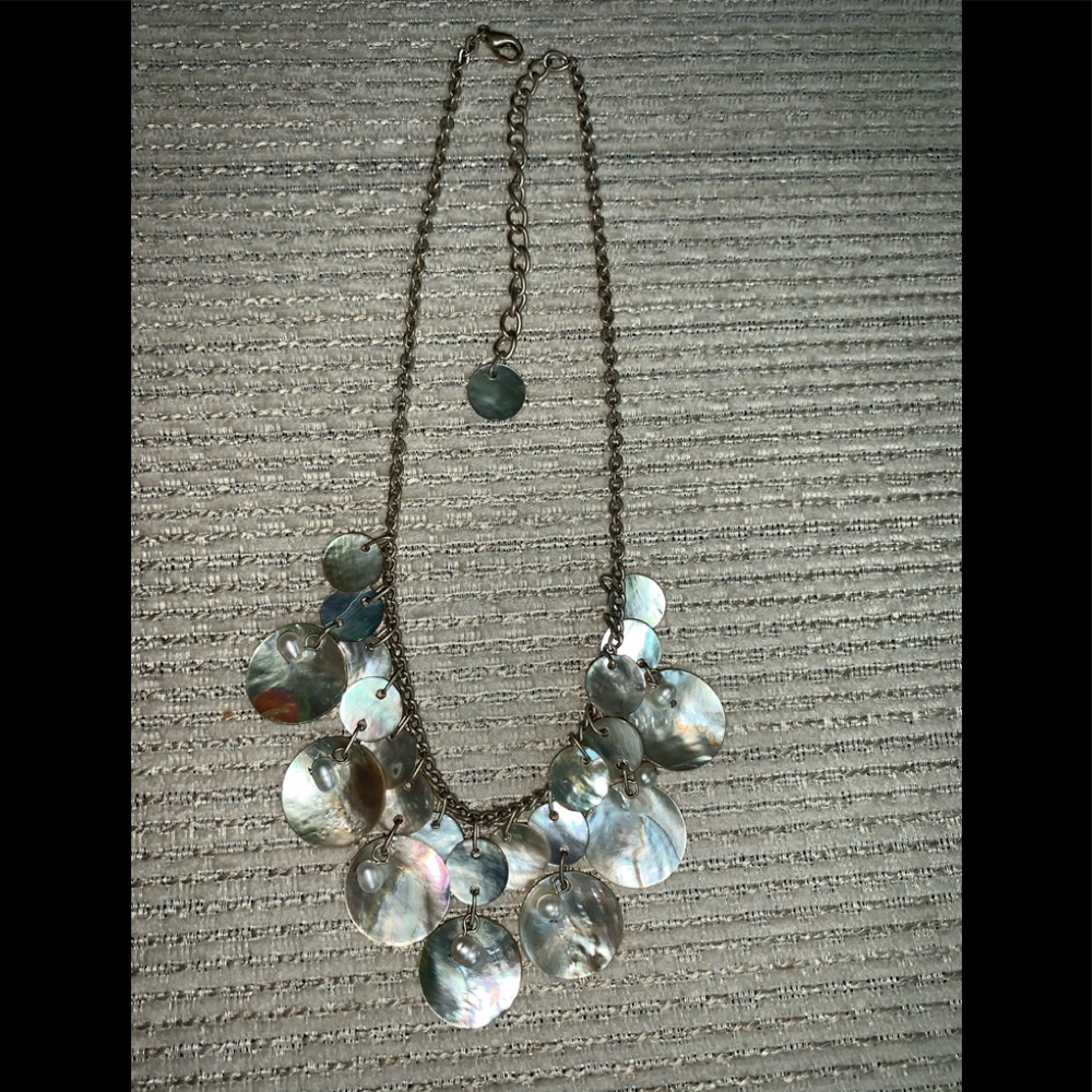 BEAUTIFUL ABALONE shell adjustable necklace